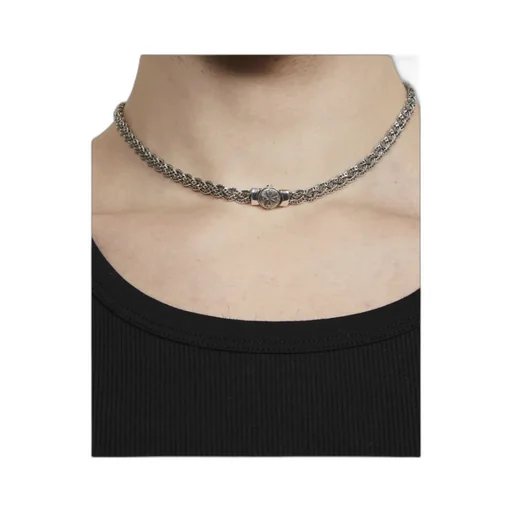Diamond-Cut Flat Braided Necklace