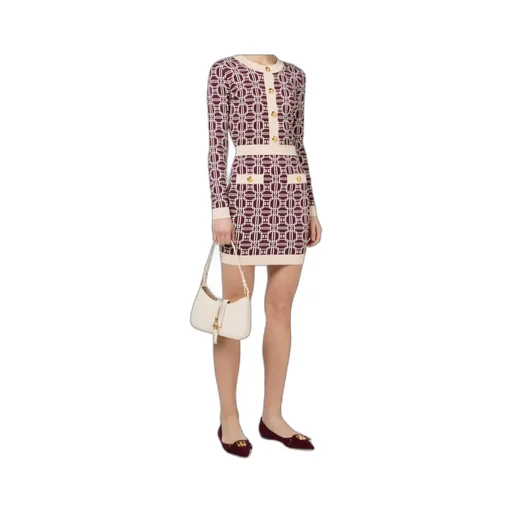 Logo-Jacquard Long-Sleeved Mini Dress