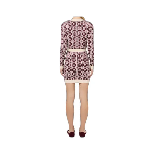 Logo-Jacquard Long-Sleeved Mini Dress