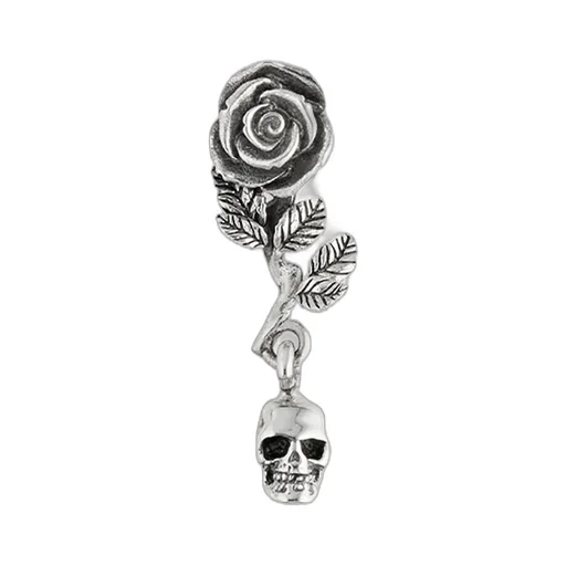 Rose And Skull Earring