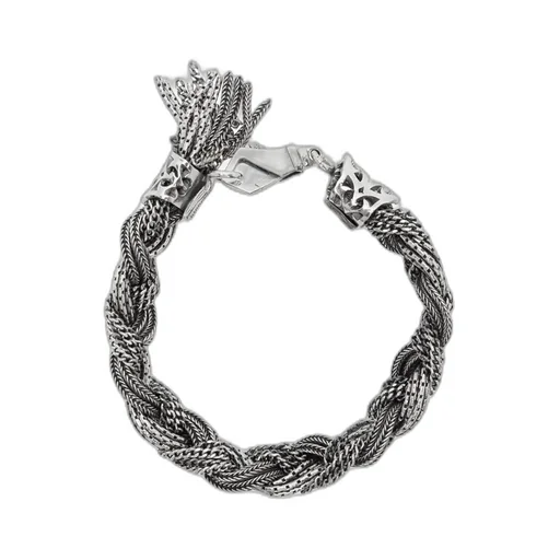 Large Mixed Braided Bracelet