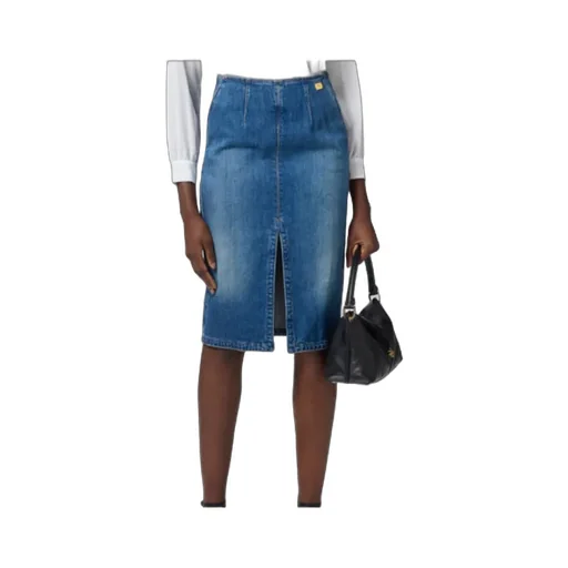 Slit Denim Skirt