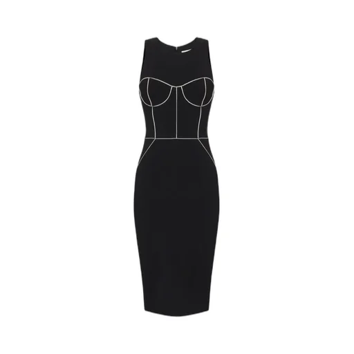 Crewneck Sleeveless Midi Dress