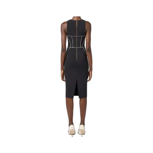 Crewneck Sleeveless Midi Dress