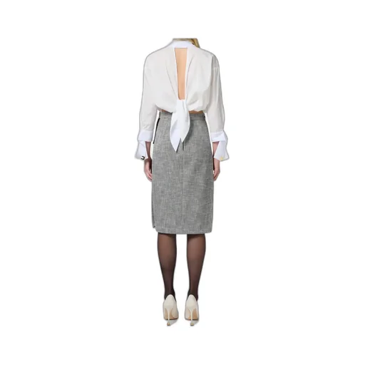 Knotted Embellished Poplin Shirt