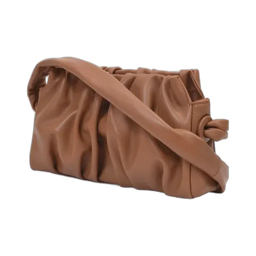 Ruched Detail Vague Shoulder Bag