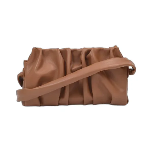 Ruched Detail Vague Shoulder Bag