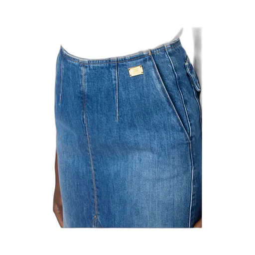 Slit Denim Skirt