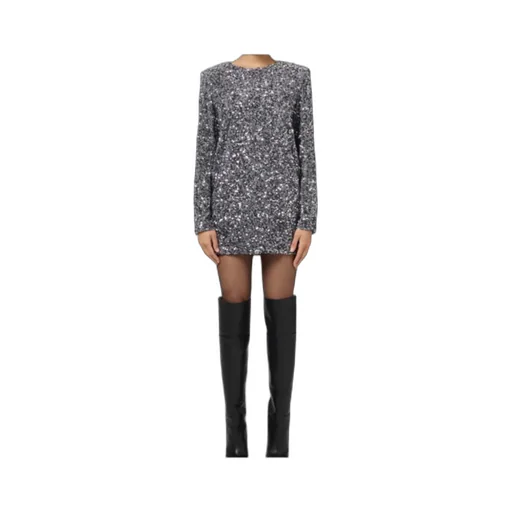 Sequin-Embroidered Chenille Boxy Mini-Dress