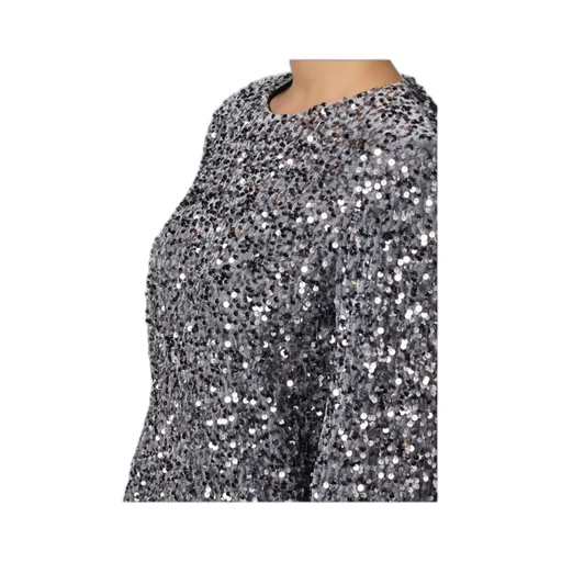 Sequin-Embroidered Chenille Boxy Mini-Dress