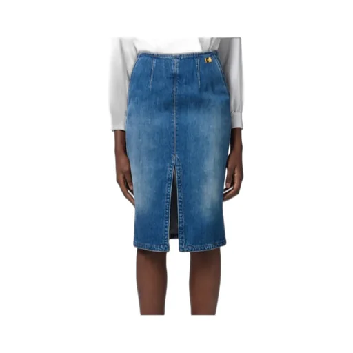 Slit Denim Skirt