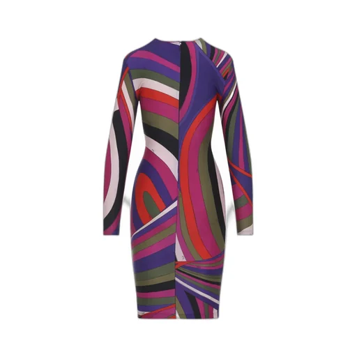 Iride Printed Long Sleeved Dress