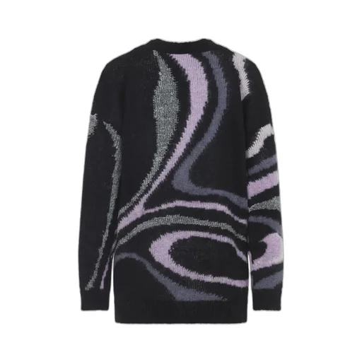 Marmo Inlay Oversized V-Neck Cardigan