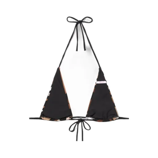 Marmo Print Triangle Bikini Top