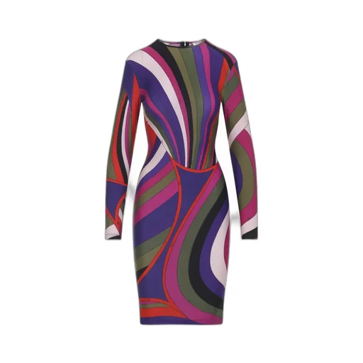 Iride Printed Long Sleeved Dress