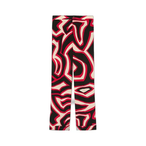 Printed Zip-Closure Pants