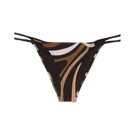 Marmo Print V-Cut Bikini Bottom