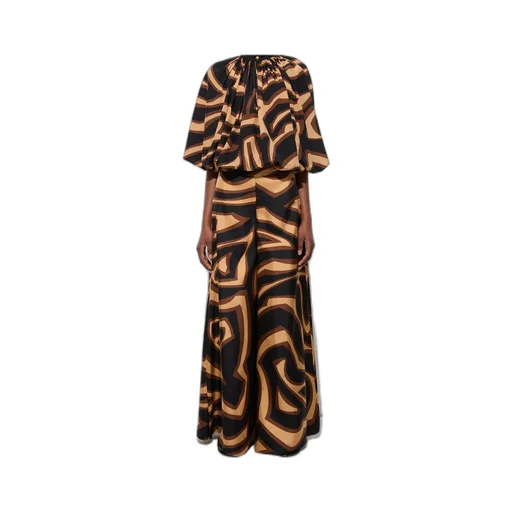 Graphic Printed Wide-Leg Pants