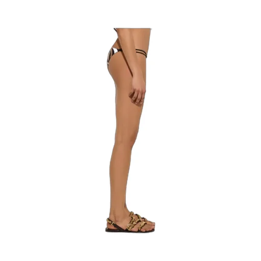 Marmo Print V-Cut Bikini Bottom