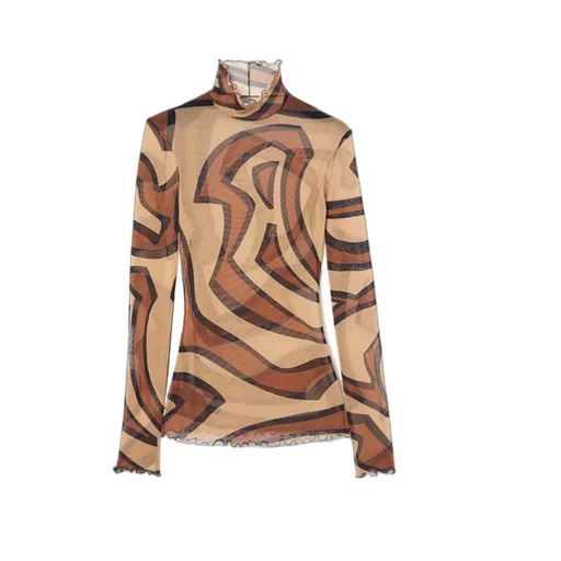 Labirinto Print Tulle Top