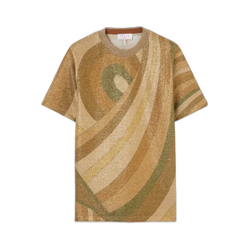 Marmo Print Jersey Lamé T-Shirt