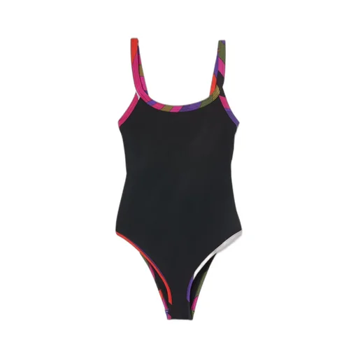 Printed Trim Swimsuit