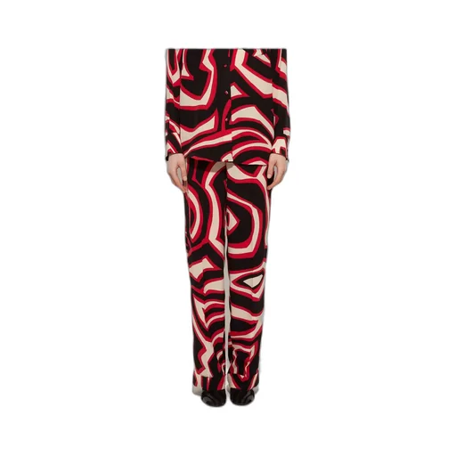 Printed Zip-Closure Pants