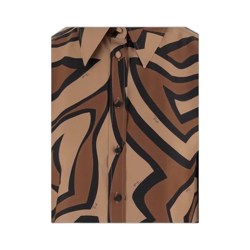 Labyrinth Print Silk Shirt