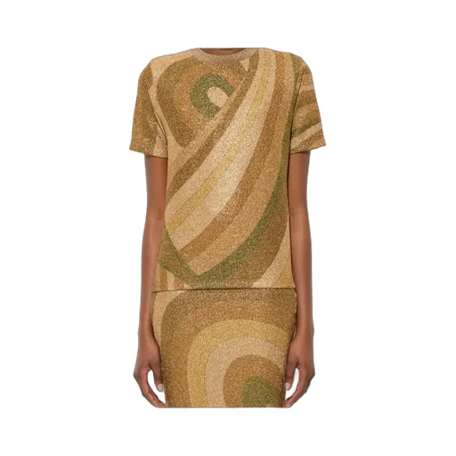 Marmo Print Jersey Lamé T-Shirt