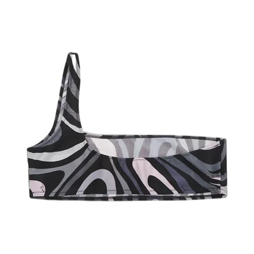 Asymmetric Printed Bikini Top