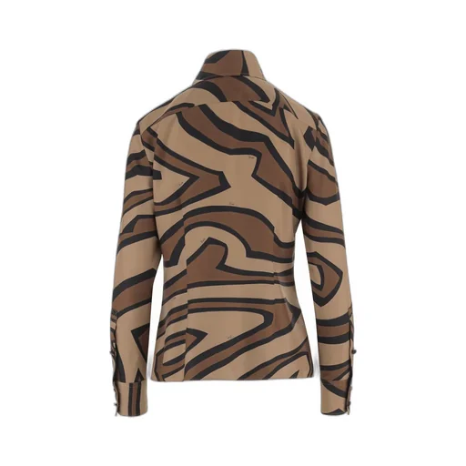 Labyrinth Print Silk Shirt