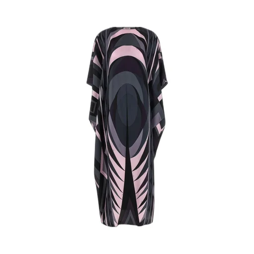 Iride Printed Boat Neck Maxi Kaftan