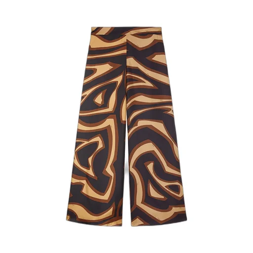Graphic Printed Wide-Leg Pants