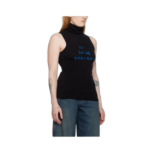 High-Neck Sleeveless Top
