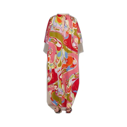 Orchidee-Print Kaftan