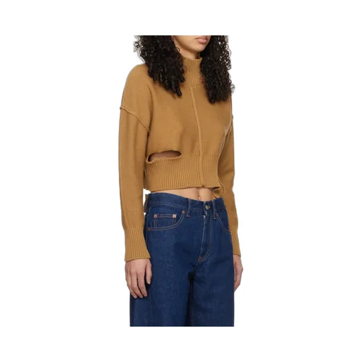 Broken Hole Detail Woolen Sweater