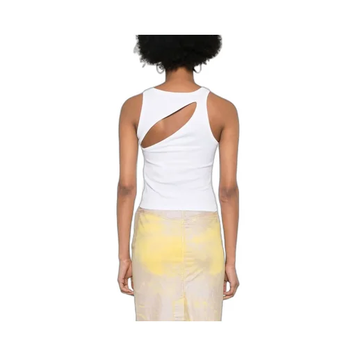 Cut-Out Detailed Ribbed Tank Top