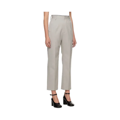 Straight Wool Casual Pants