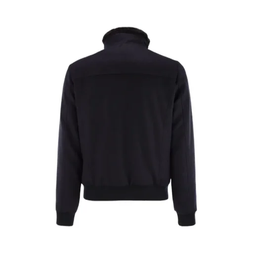Padded Bomber Jacket In Wool And Cashmere