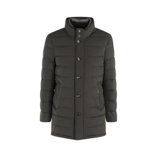 Long-Sleeved Stand-Collar Cotton Coat