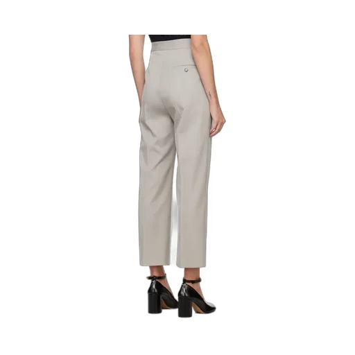 Straight Wool Casual Pants