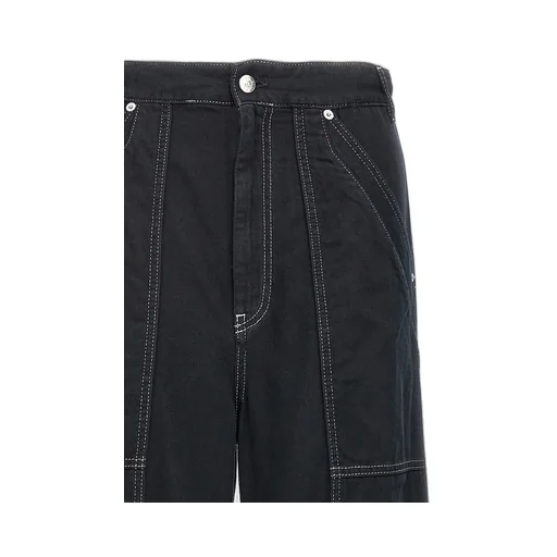 Wide Leg Panelled Jeans