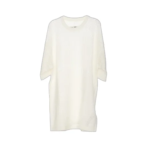 Open-Knitted Crewneck Jumper