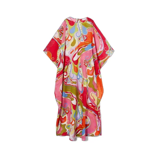 Orchidee-Print Kaftan