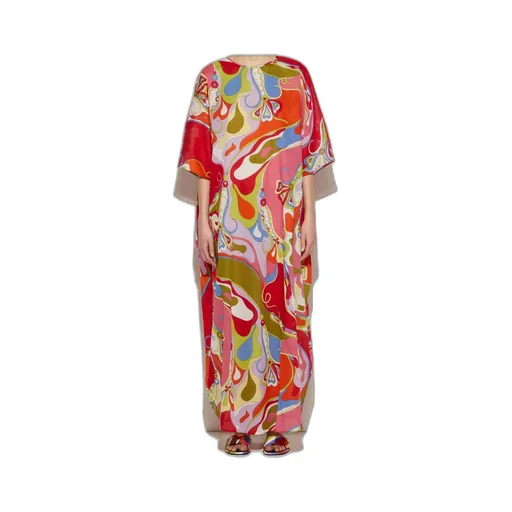 Orchidee-Print Kaftan