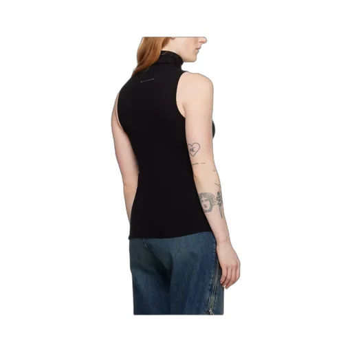 High-Neck Sleeveless Top