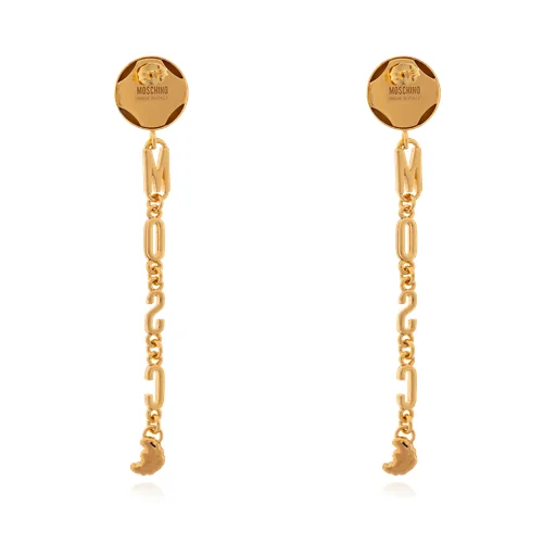 Logo-Lettering Drop Earrings