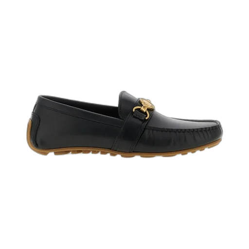 Leather Medallion-Detail Loafers