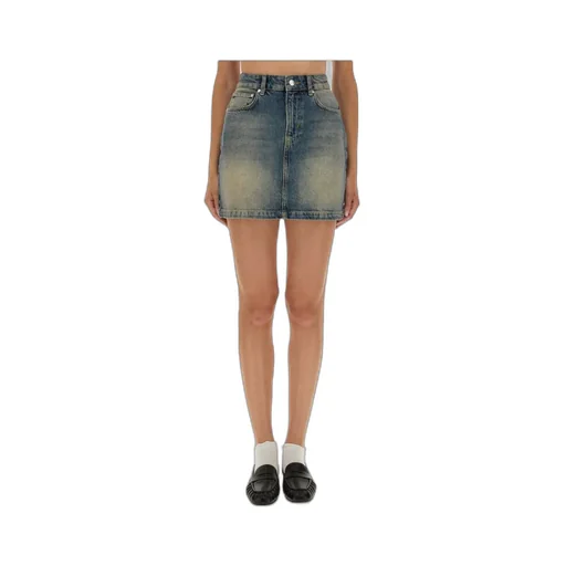 Patchwork Denim Mini Skirt
