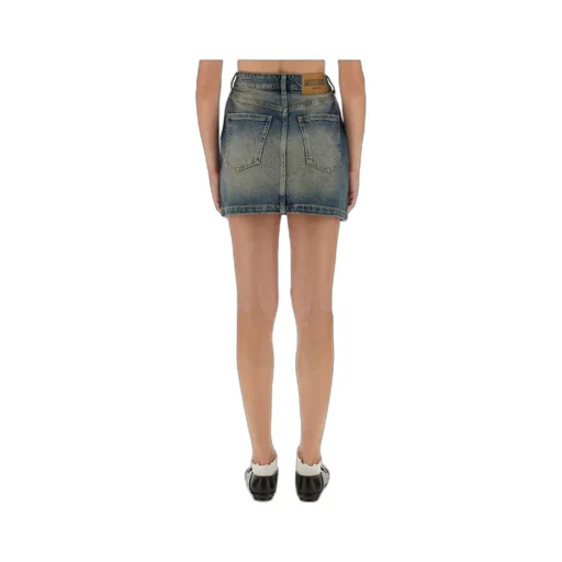 Patchwork Denim Mini Skirt